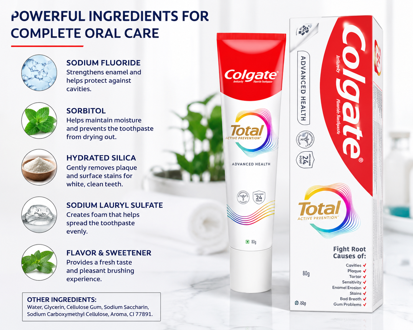 Colgate Total Advanced Health Toothpaste - 80g - Image 4