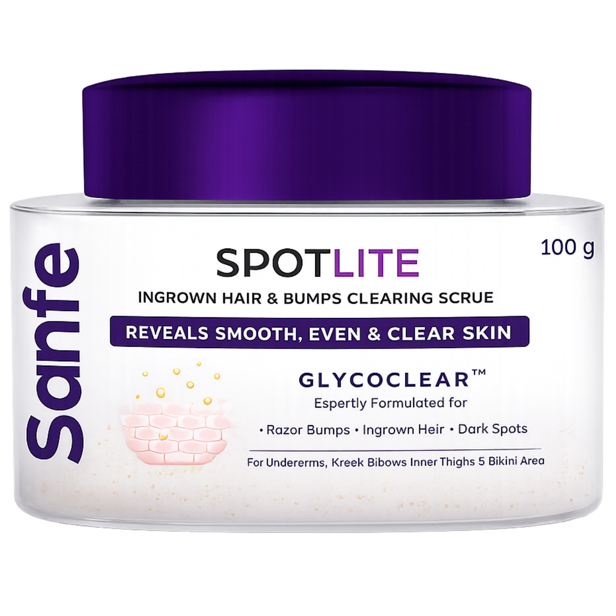 Sanfe Spotlite Ingrown Hair Scrub - 100g