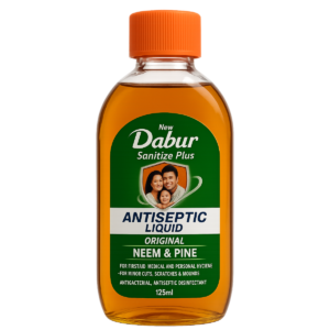 Dabur Sanitize Plus Antiseptic Liquid – Kills Germs & Protects Skin - 125ml
