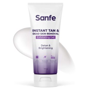 Sanfe Instant Tan & Dead Skin Removal Exfoliating Gel – Detan & Brightening (100g)