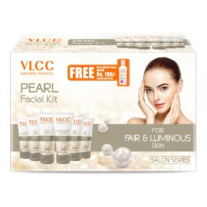 VLCC Pearl Facial Kit (6 Step Facial for Bright & Fair Glow Skin)