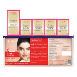 VLCC Fruit Facial Kit (6 Step Facial for Glow & Bright Skin)
