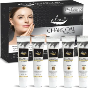 Alna Charcoal Facial Kit (5 Step Deep Cleansing Facial Kit)