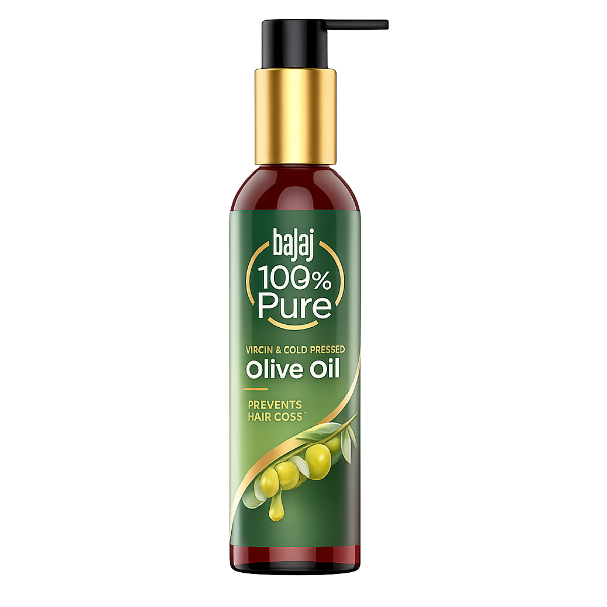 Bajaj 100% Pure Olive Oil (Virgin & Cold Pressed) - 200ml
