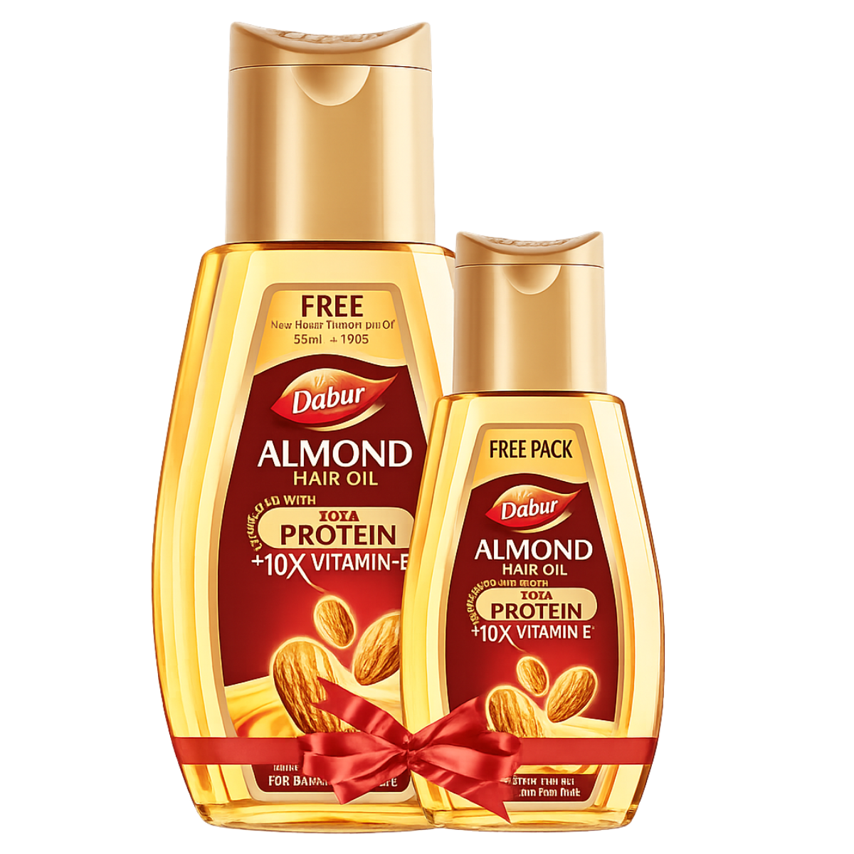 Dabur Almond Hair Oil - 485ml + Free 95ml Pack