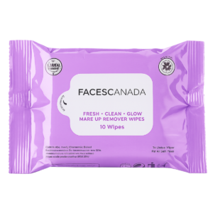 FACES CANADA Fresh Clean Glow Makeup Remover Wipes – 10 Wipes