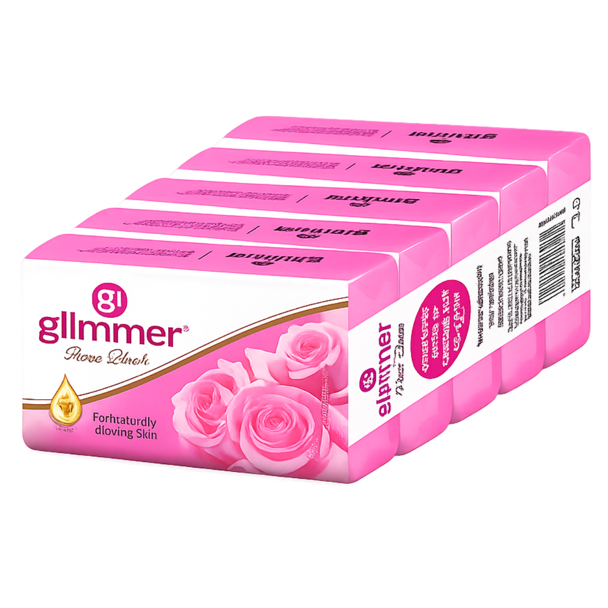 Glimmer Jasmine Blossom Soap Bar (Pack of 5x100g) – Soft & Fragrant Skin - Image 4