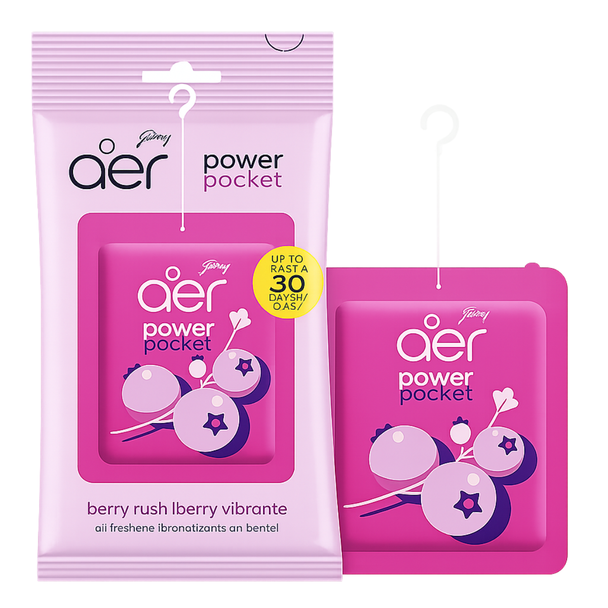 Godrej aer Power Pocket Berry Rush Bathroom Fragrance – 10g