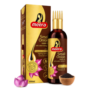 Meera Small Onion Hair Oil with Added Kalonji Oil – Hair Growth & Hair Fall Control - 200ml