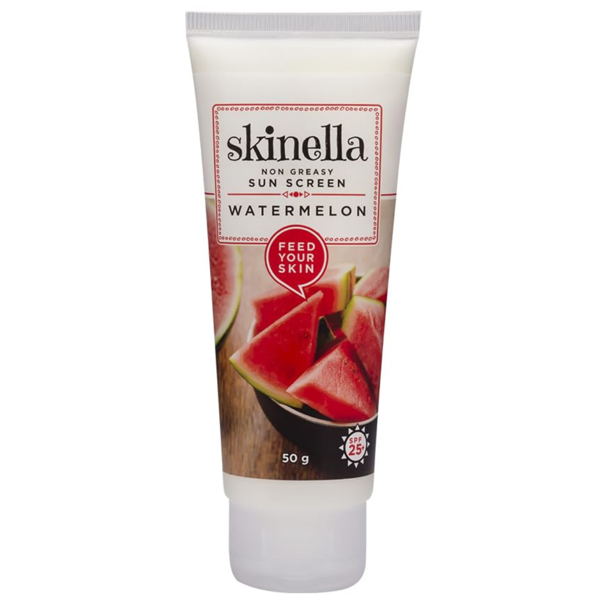 Skinella Watermelon Sunscreen SPF 25 (Non-Greasy Sun Protection) - 50g