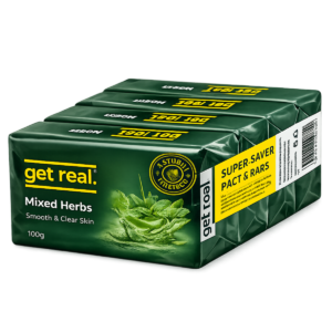 Get Real Mixed Herbs Soap Bar (Pack of 5x100g) – Smooth & Healthy Skin