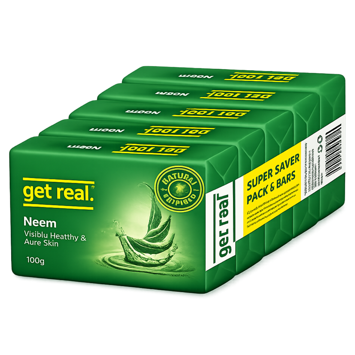 Get Real Mixed Herbs Soap Bar (Pack of 5x100g) – Smooth & Healthy Skin - Image 2