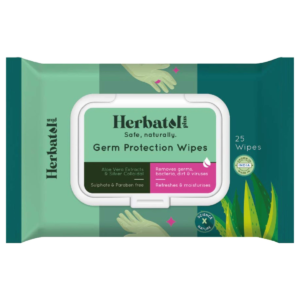 Herbatol Plus Germ Protection Wipes (Aloe Vera & Silver, 25 Wipes)