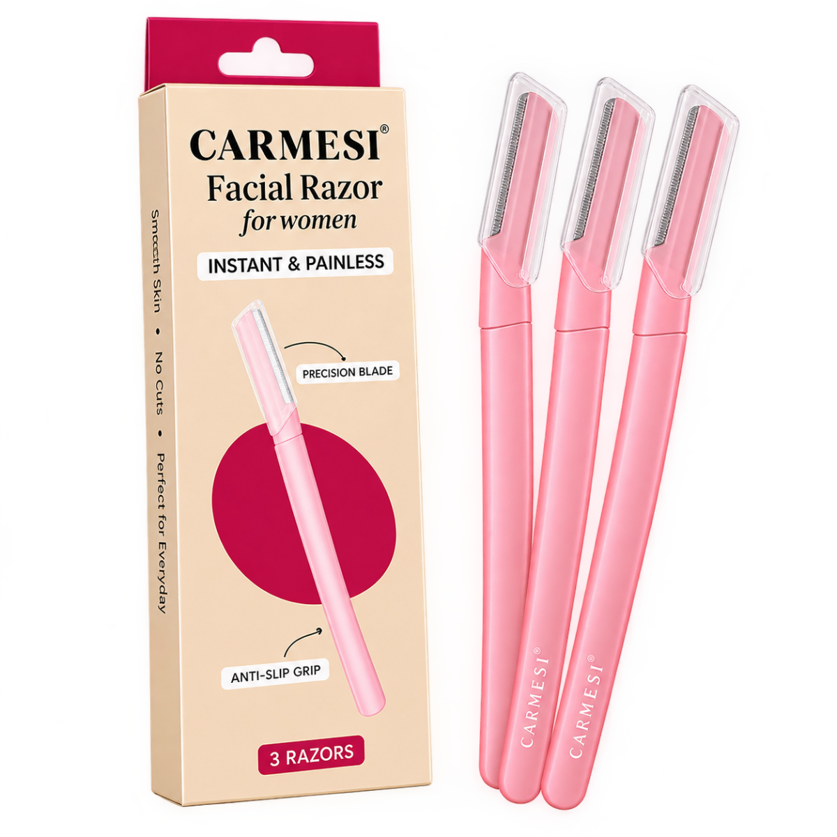 Carmesi Facial Razor for Women - Pack of 3