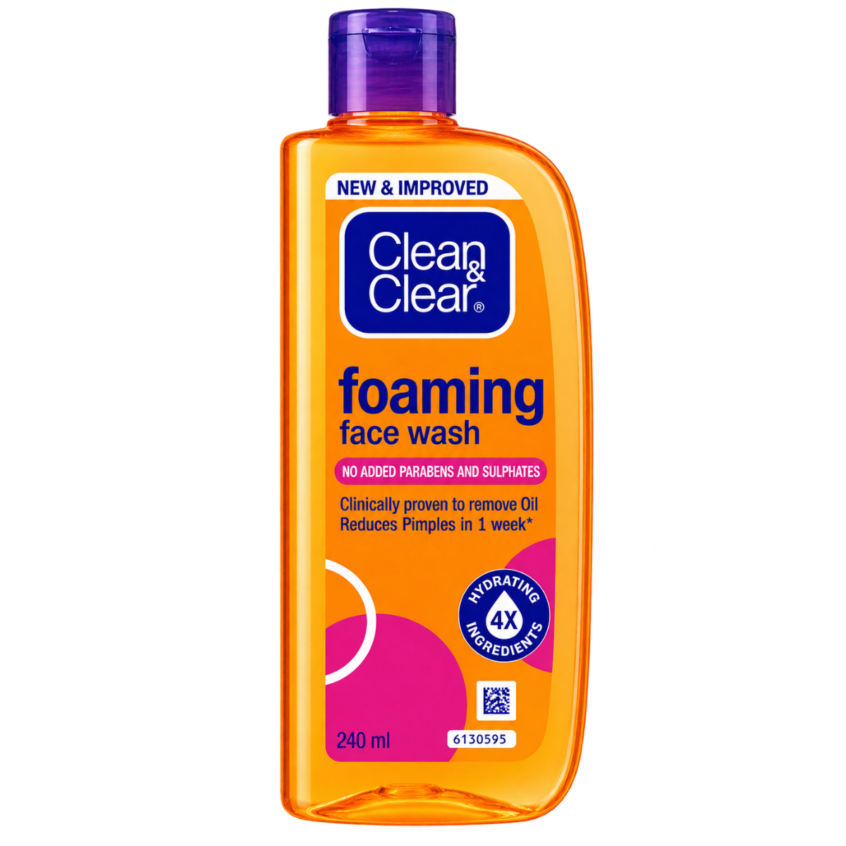 Clean & Clear Foaming Face Wash for Oily & Acne-Prone Skin (240 ml)