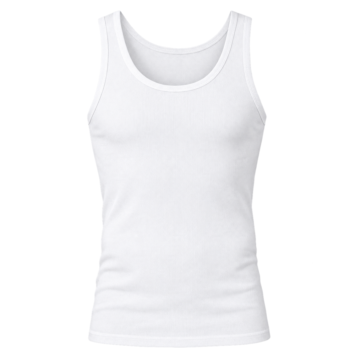 Calvin Klein Men's Classic Cotton Ribbed Tank Top Vest - 1 Piece (White)
