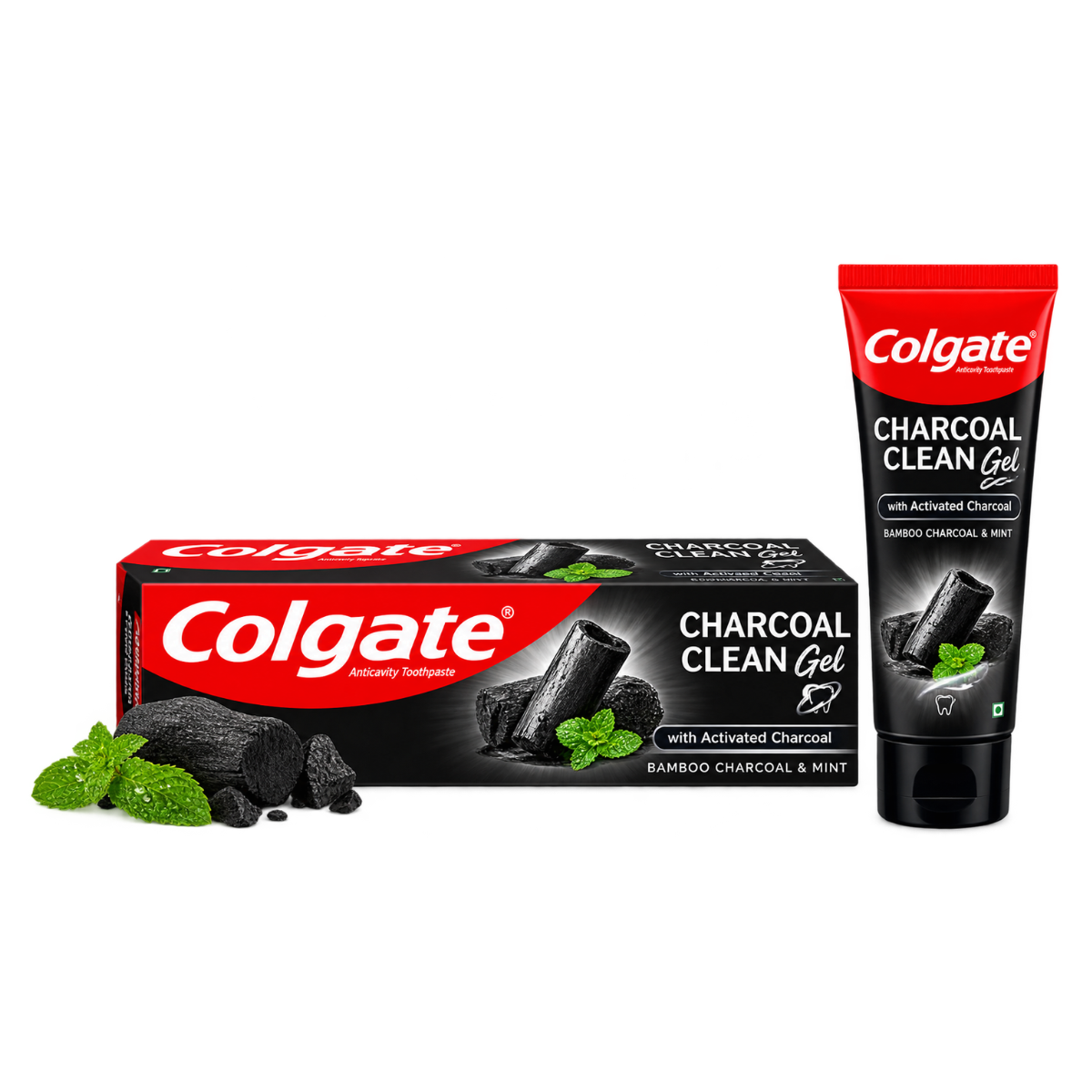 Colgate Charcoal Clean Gel Toothpaste - Bamboo Charcoal & Mint (120g)