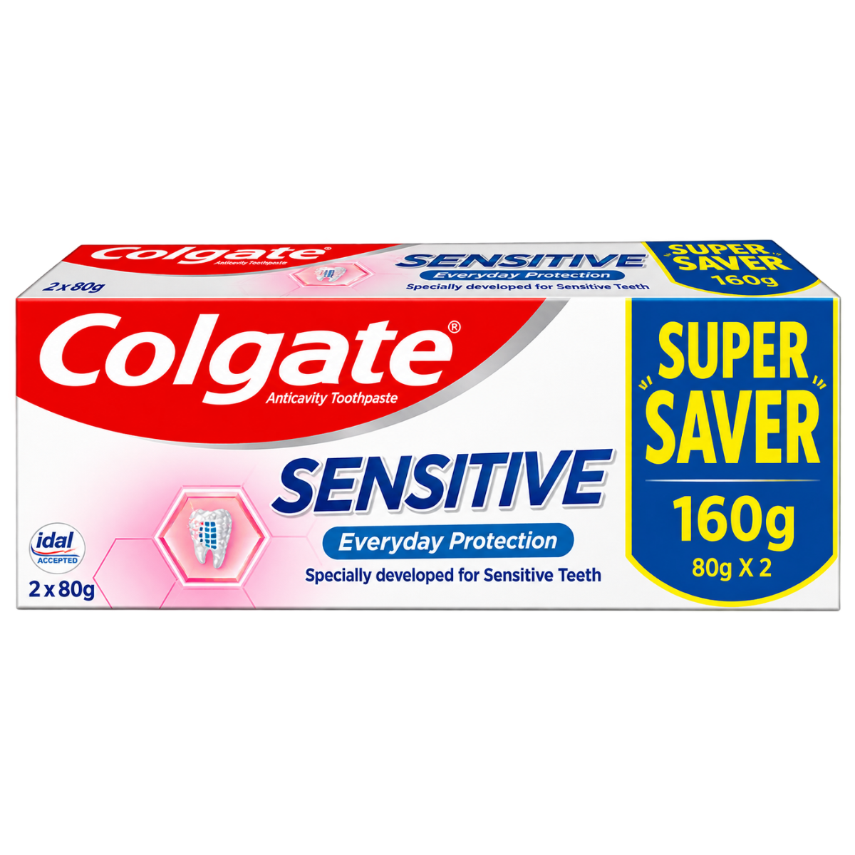 Colgate Sensitive Everyday Protection Toothpaste - 160g (2 x 80g Super Saver Pack)