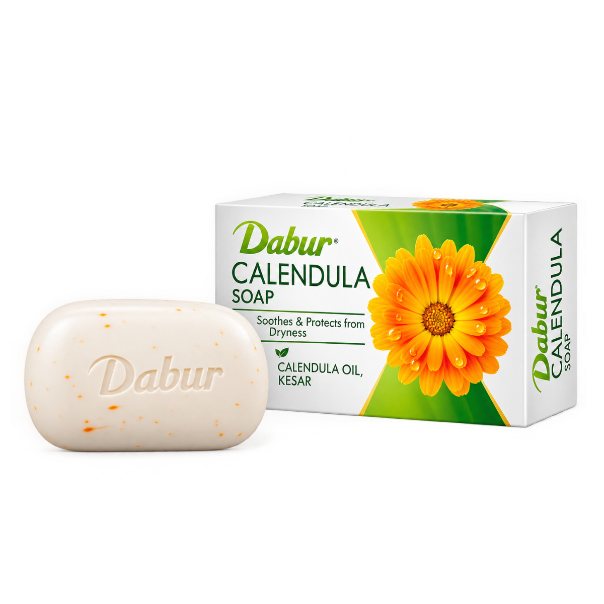 Dabur Calendula Soap with Organic Calendula Oil & Kesar - 75 g
