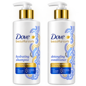 Dove Beautiful Curls Hydrating Shampoo & Detangling Conditioner Combo - 380 ml + 380 ml