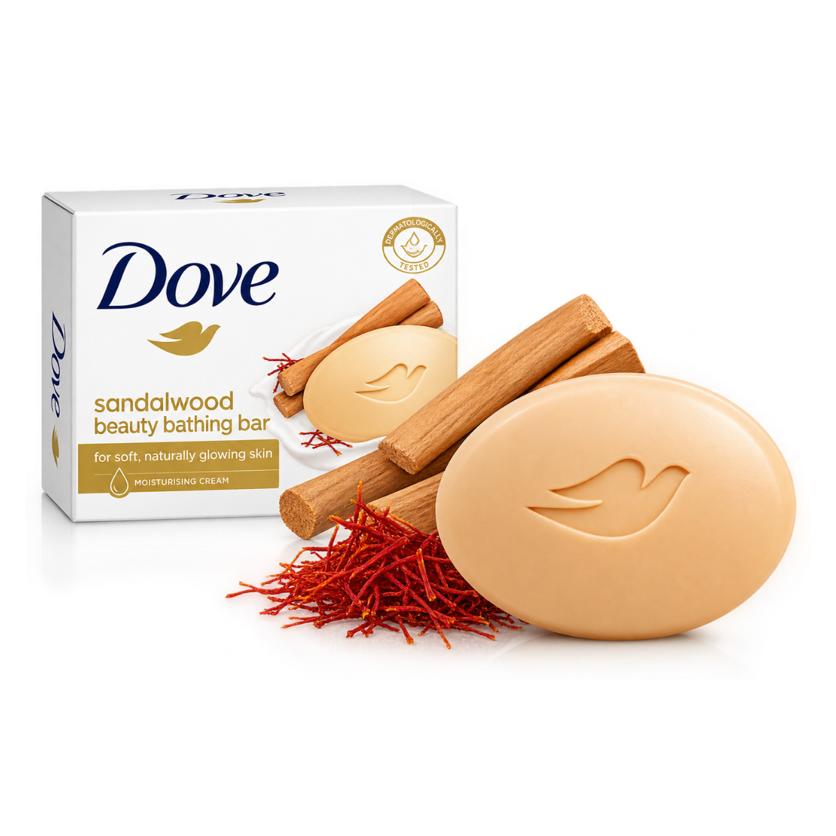Dove Sandalwood Beauty Bathing Bar (with Saffron Oil) - 125 g