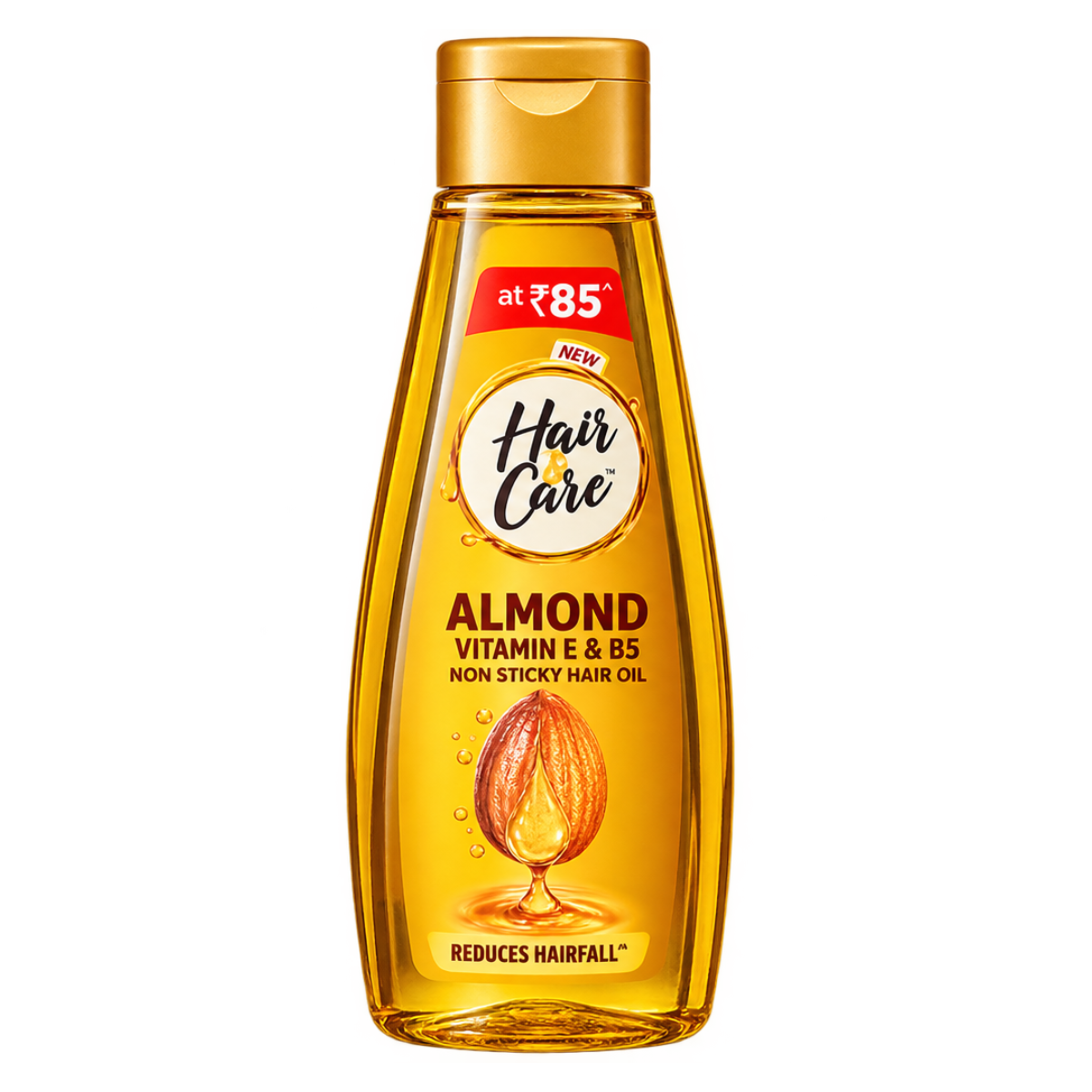 Hair & Care Almond, Vitamin E & B5 Non-Sticky Hair Oil - 200ml