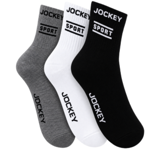 Jockey Men's Cotton Sport Ankle/Crew Socks - Pack of 3 Pairs