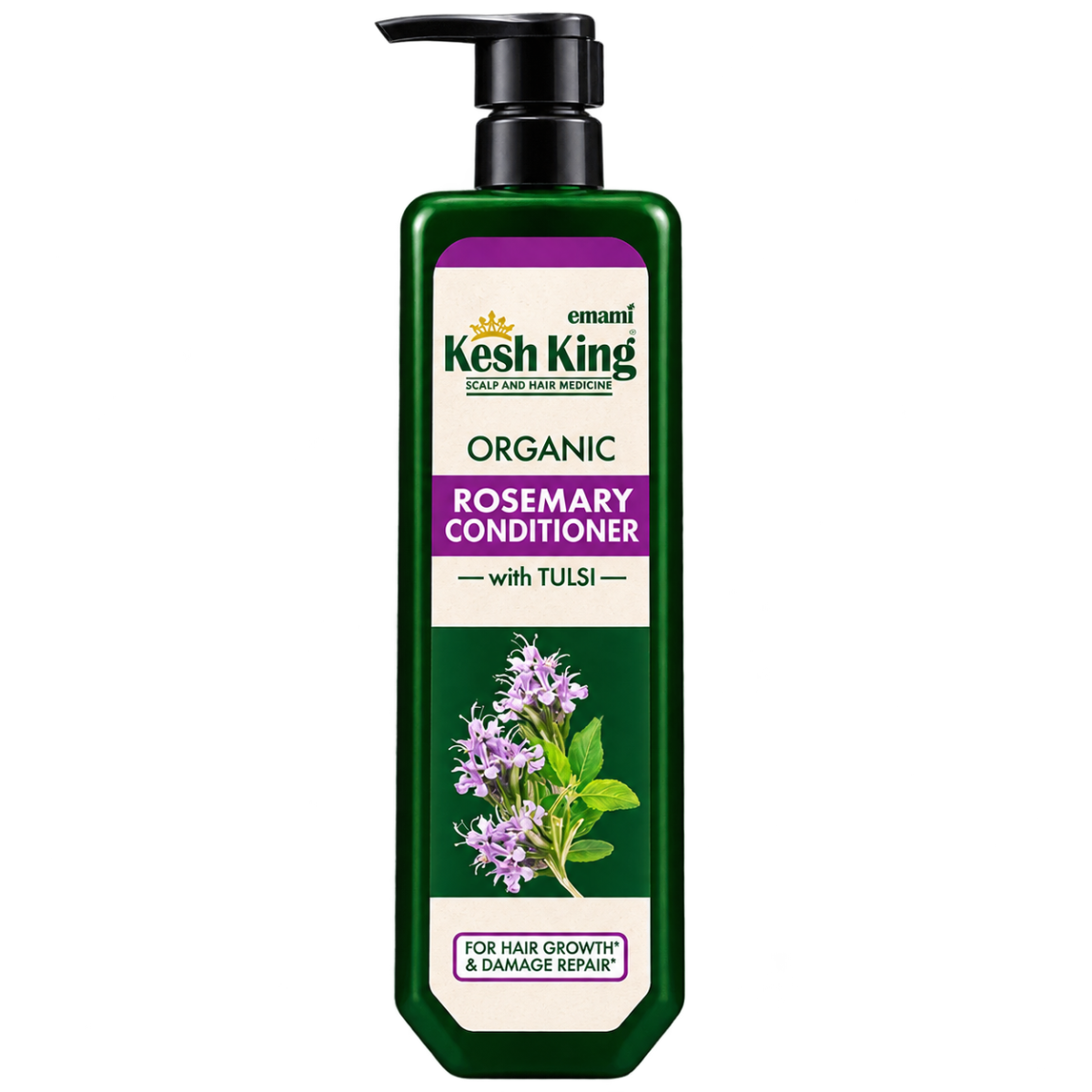 Kesh King Organic Rosemary Conditioner with Tulsi - 200ml | Anti-Hairfall Solution for Stronger Hair Growth & Damage Repair | Sulphate-Free Ayurvedic Conditioner
