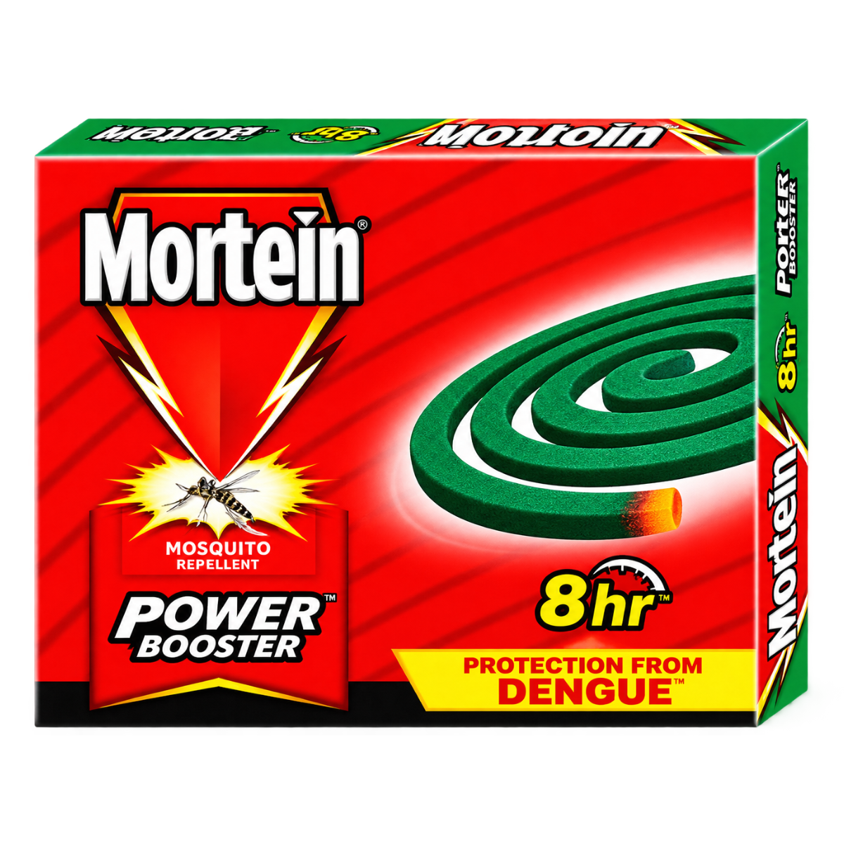 Mortein Power Booster 8hr Mosquito Repellent Coils - Pack of 10 Coils (Protection from Dengue)