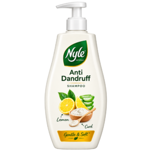 Nyle Naturals Anti Dandruff Shampoo with Curd & Lemon - Gentle & Soft - 800 ml