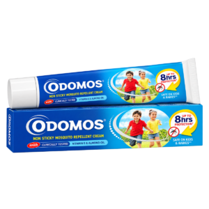 Dabur Odomos Non-Sticky Mosquito Repellent Cream - 100g (Up to 8 Hours Protection with Vitamin E & Almond Oil)