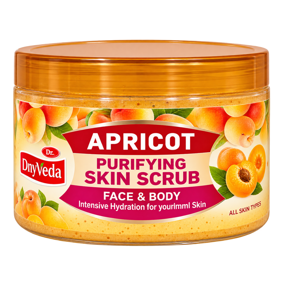 Dr. OxyVeda Apricot Purifying Skin Scrub - Face & Body (250g)