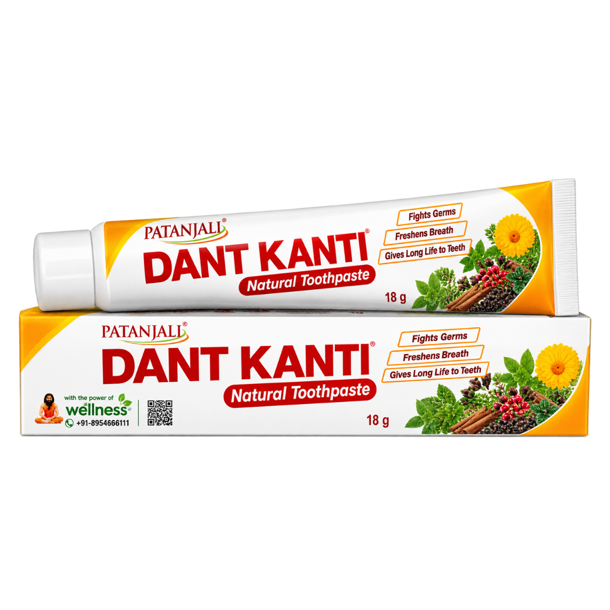 Patanjali Dant Kanti Natural Herbal Toothpaste (18g)