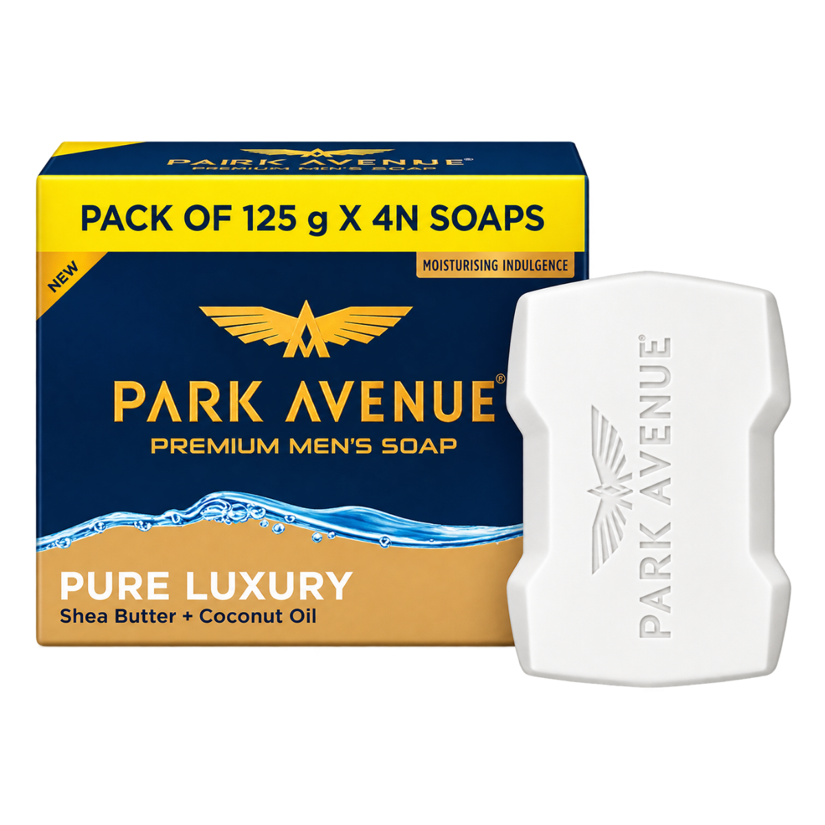Park Avenue Pure Luxury Premium Men’s Soap - 500 g (Pack of 4 x 125 g)