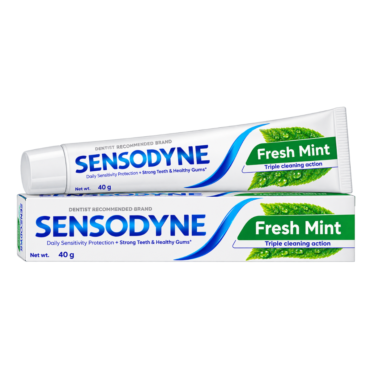 Sensodyne Fresh Mint Toothpaste - 40g (Daily Sensitivity Protection + Strong Teeth & Healthy Gums)