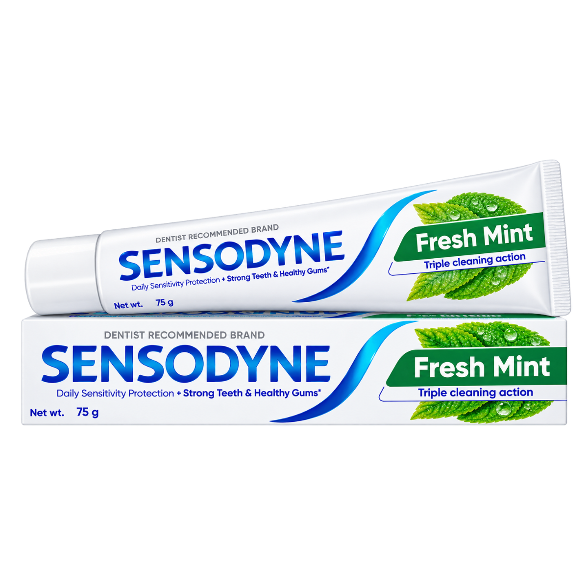 Sensodyne Fresh Mint Toothpaste - 75g (Daily Sensitivity Protection + Strong Teeth & Healthy Gums)