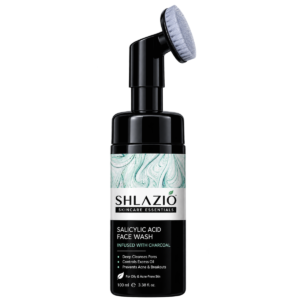 Shlazio Professional Salicylic Acid Foaming Face Wash with Built-in Brush - 150ml