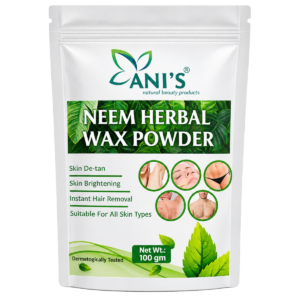 ANI'S Neem Herbal Wax Powder For Instant Hair Removal - 200g (Painless, De-Tan & Skin Brightening) Pack of 2 (100x2)