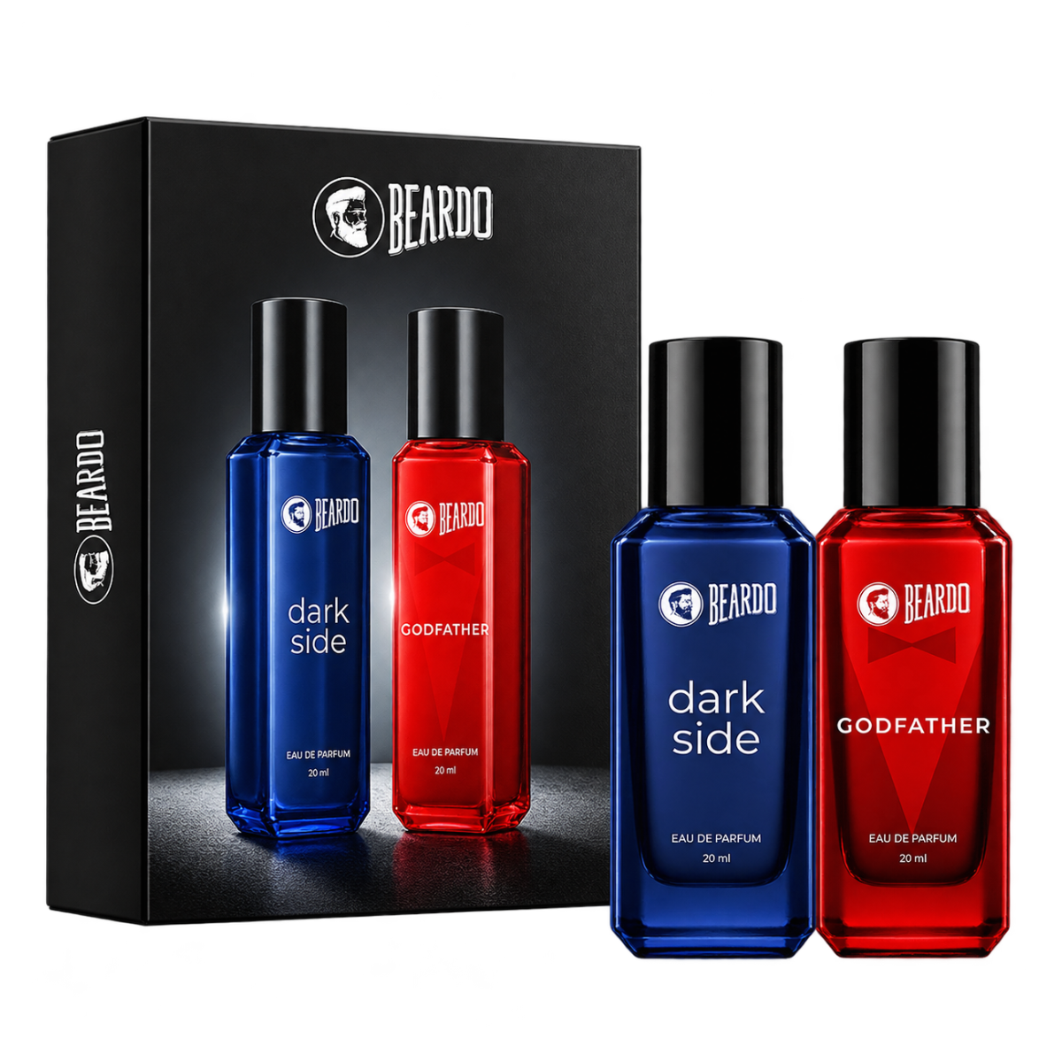 Beardo Dark Side & Godfather Perfume Combo Set For Men - 20 ml x 2 | Long-Lasting EDP Gift Pack