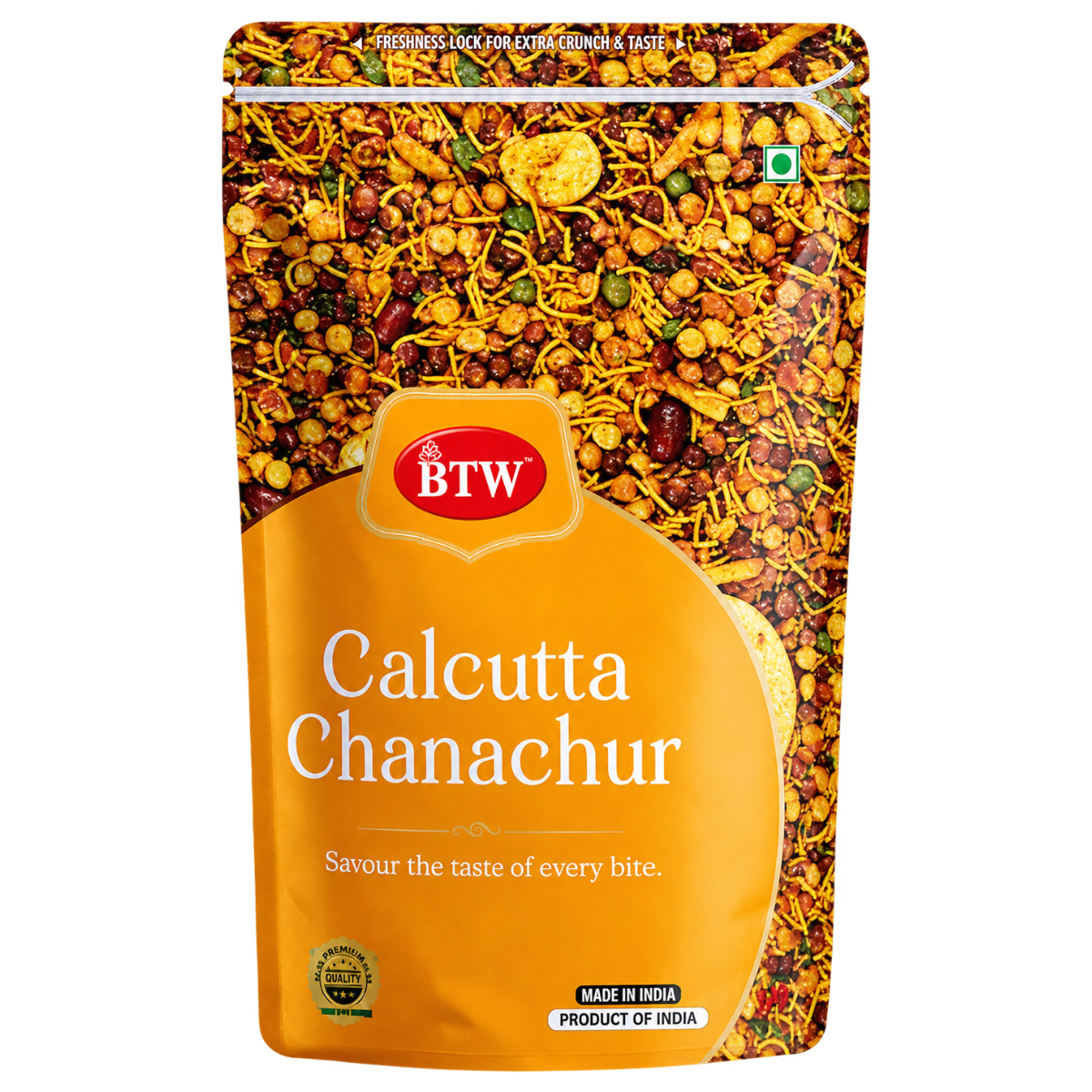 BTW Calcutta Chanachur Namkeen – 850g (Family Zip Lock Pack)