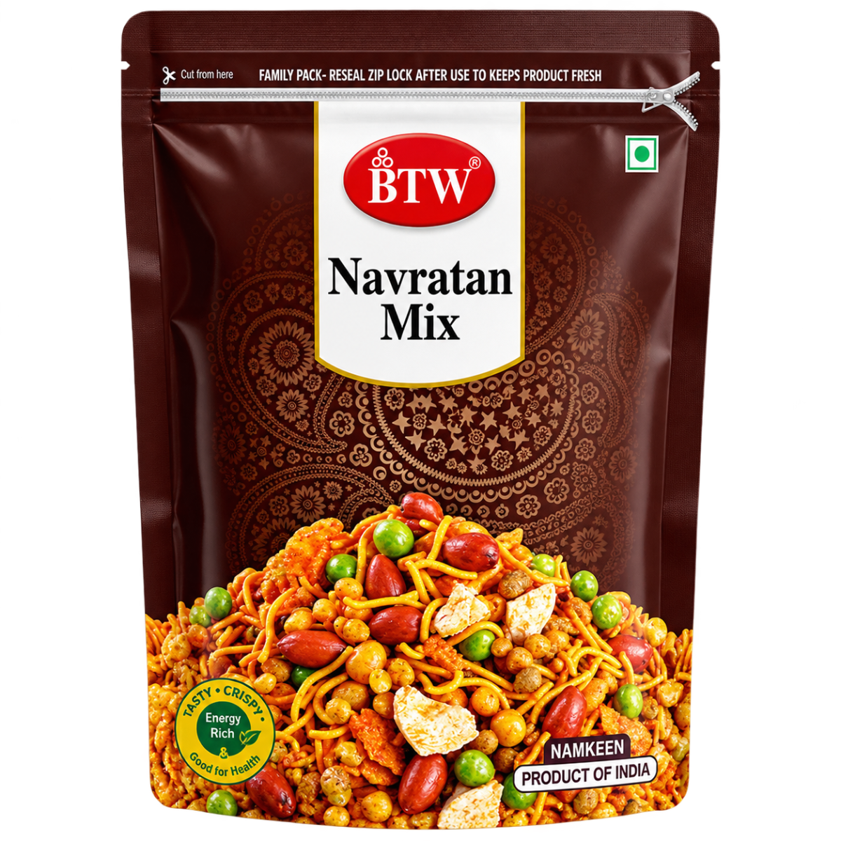 BTW Navratan Mix Namkeen – 850g (Family Zip Lock Pack)