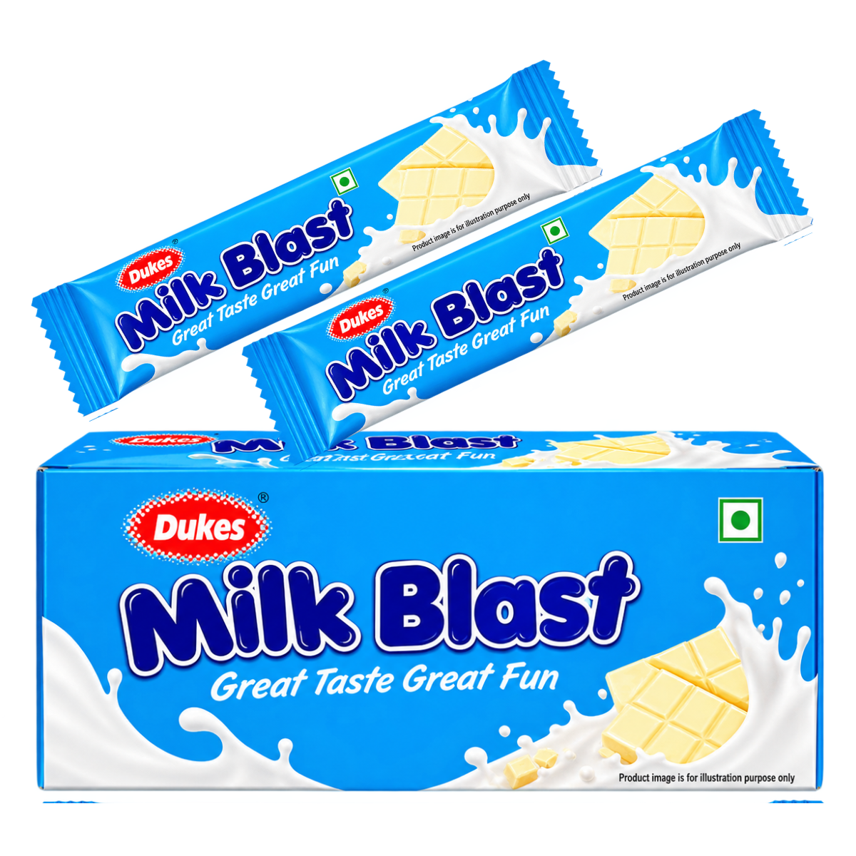 Dukes Milk Blast White Chocolate Bar - 10g (Pack Of 30)