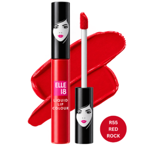 Elle 18 Liquid Lip Colour - R55 Red Rock (5.6 ml) | Intense Matte Finish & Long-Wear Red Liquid Lipstick