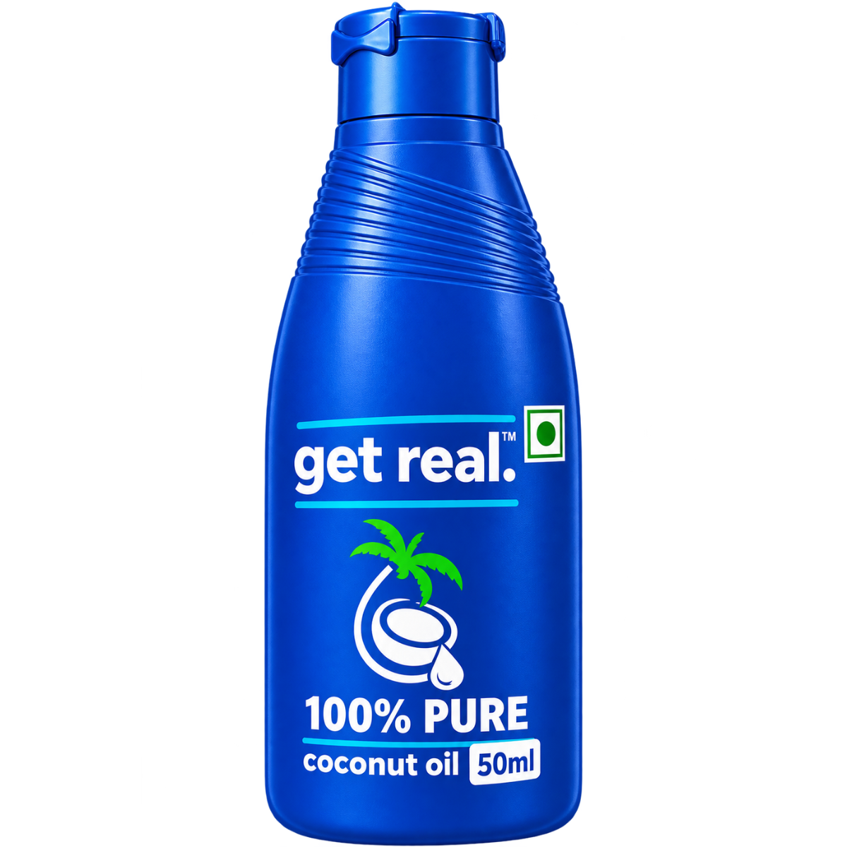 GET REAL 100% Pure Coconut Hair Oil – Deep Nourishment for Healthy Hair & Scalp (50ml)