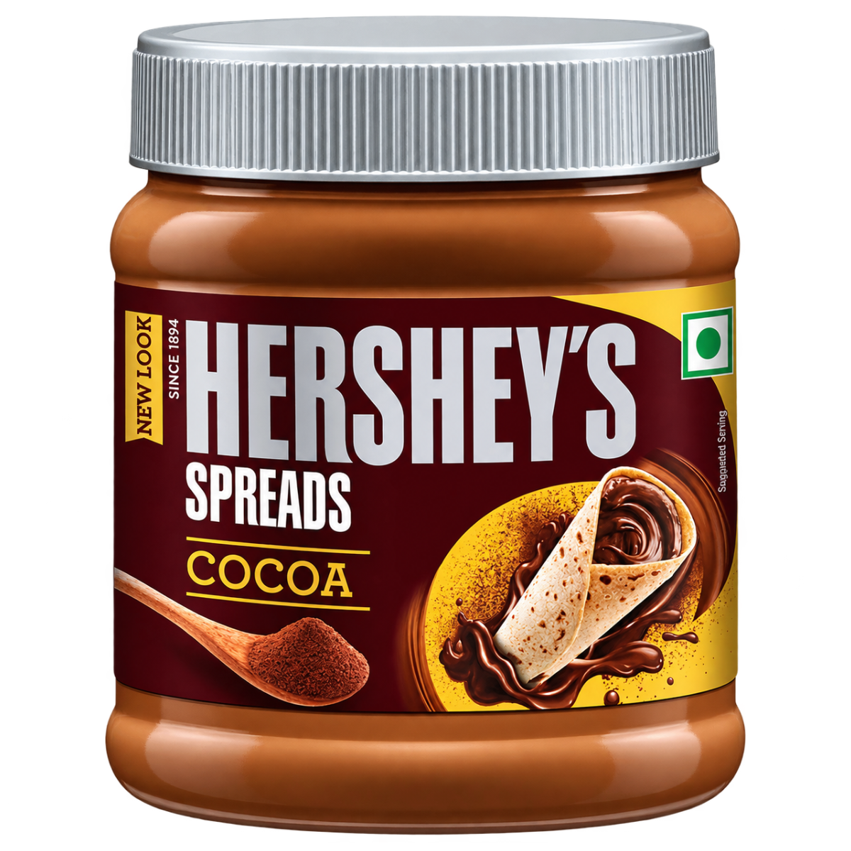HERSHEY'S Cocoa Spread (150g Jar) | Rich & Creamy Chocolate Spread for Bread, Rotis, Pancakes & Desserts