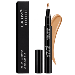 Lakmé Absolute Instant Airbrush Concealer Pen - Cocoa (1.8 g) | Precision Twist Pen for Dark Circles & Spot Coverage