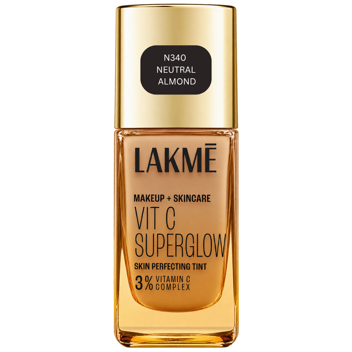Lakmé Makeup+Skincare Vit C Superglow Skin Perfecting Tint - Warm Beige W240 (25ml) | Light-Coverage Radiant Skin Tint