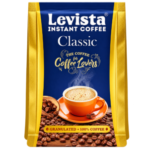 Levista Instant Coffee Classic (100g Pouch) | Granulated 100% Pure Coffee | Rich Roast Aroma for Hot & Cold Brews