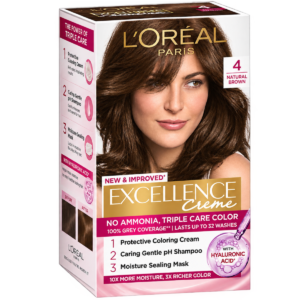 L'Oréal Paris Excellence Crème Hair Color - 4 Natural Brown (72ml + 100g)