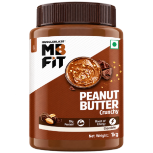 MuscleBlaze MB Fit High Protein Chocolate Peanut Butter – Crunchy (1kg Jar)